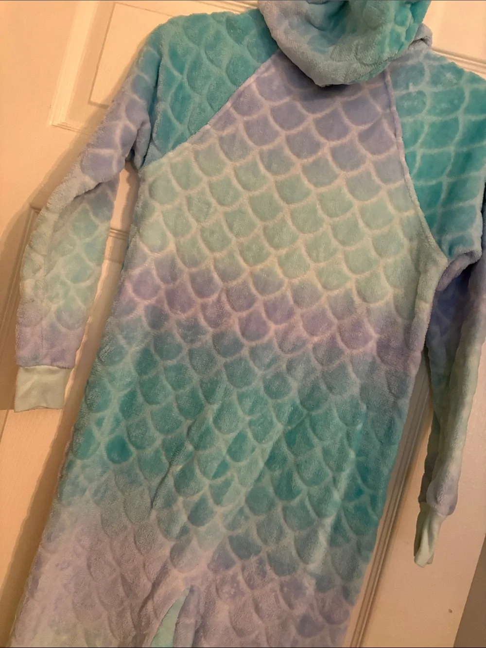 More Than Magic Girls Aqua Teal Lavender Ombre Mermaid Onesie Pajamas